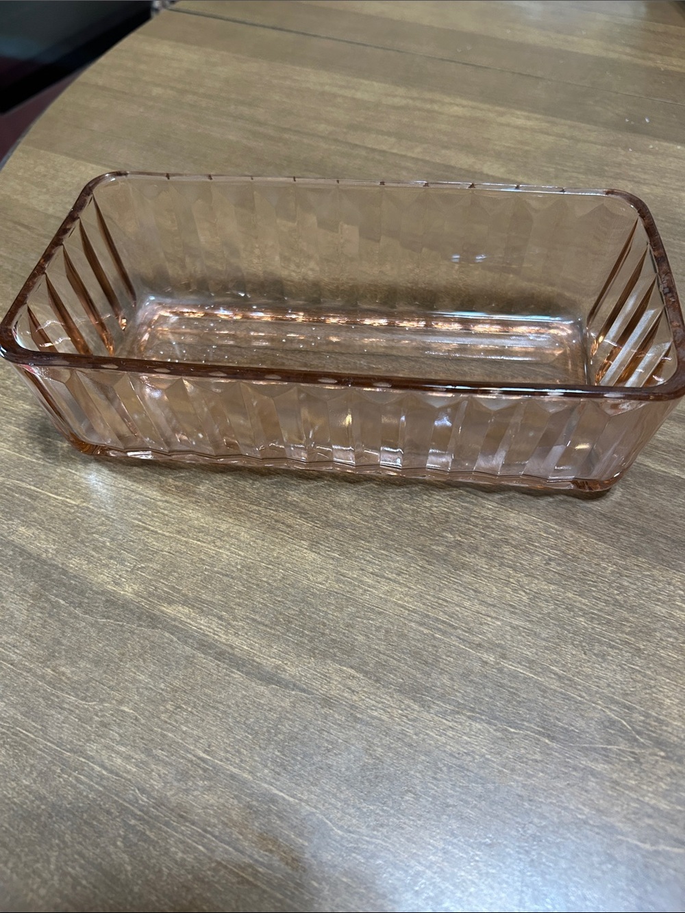 Vintage Pink Glass Depression Glass Dish